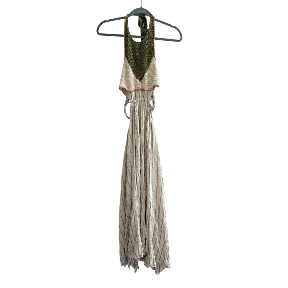 Free People Harper Maxi Dress Size Small Crochet Bust - Picture 5 of 9